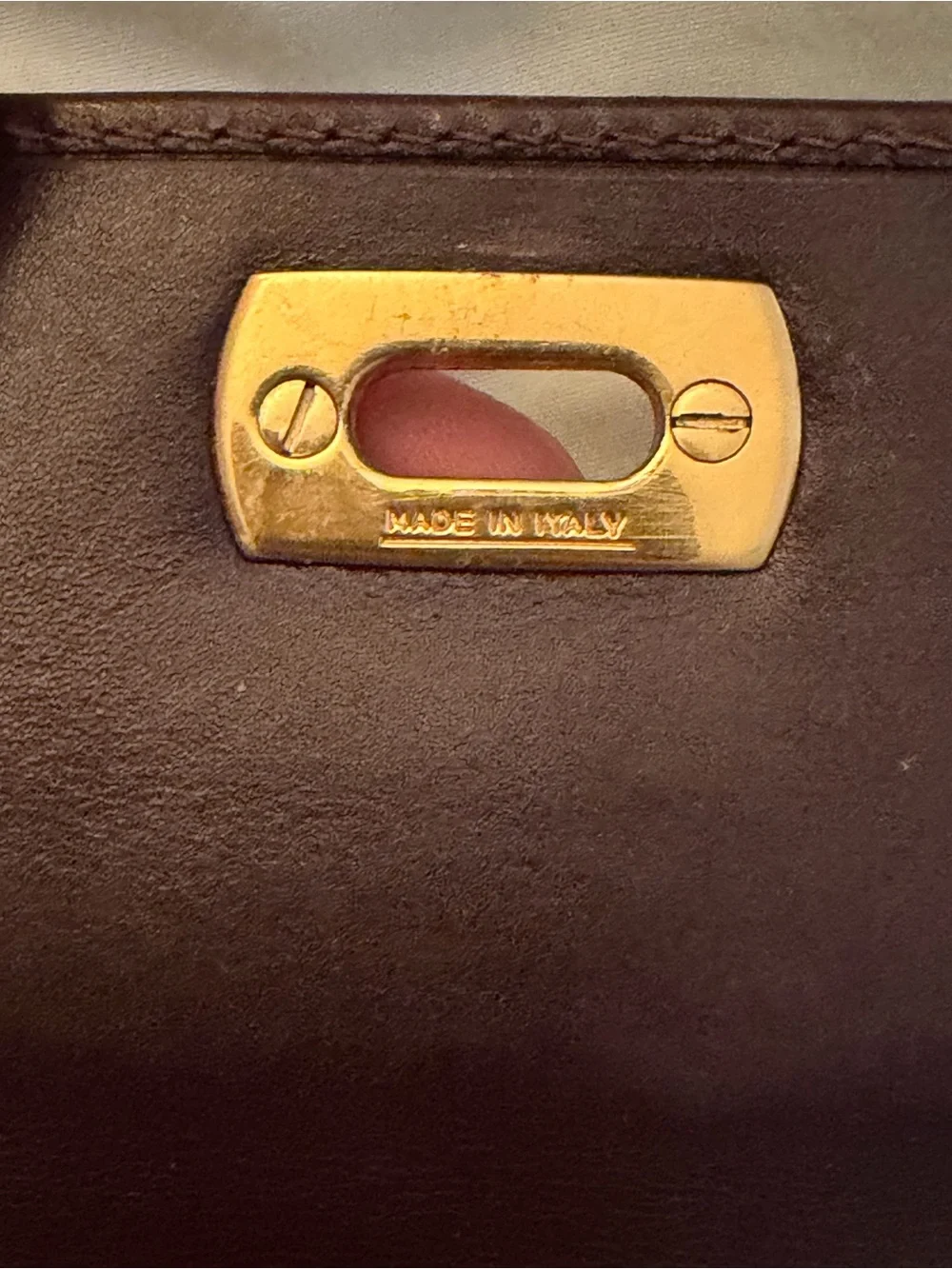 Vintage Salvatore Ferragamo Gancini Leather Tri-Fold Wallet 220048 Burgundy Plum